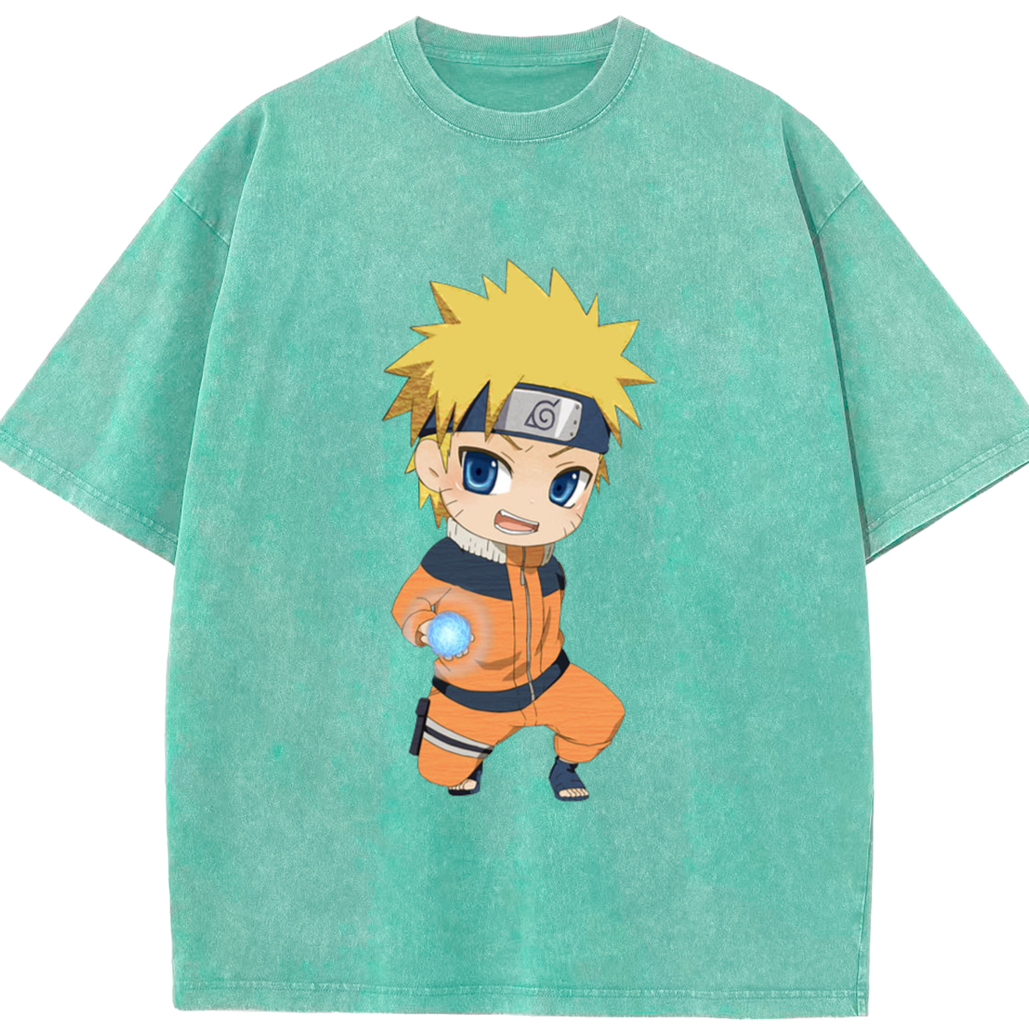 （画像用） NARUTO -ナルト- うずまき ナルト Uzumaki Naruto 綿100% ヴィンテージ風 半袖Tシャツ（フロントプリント）
